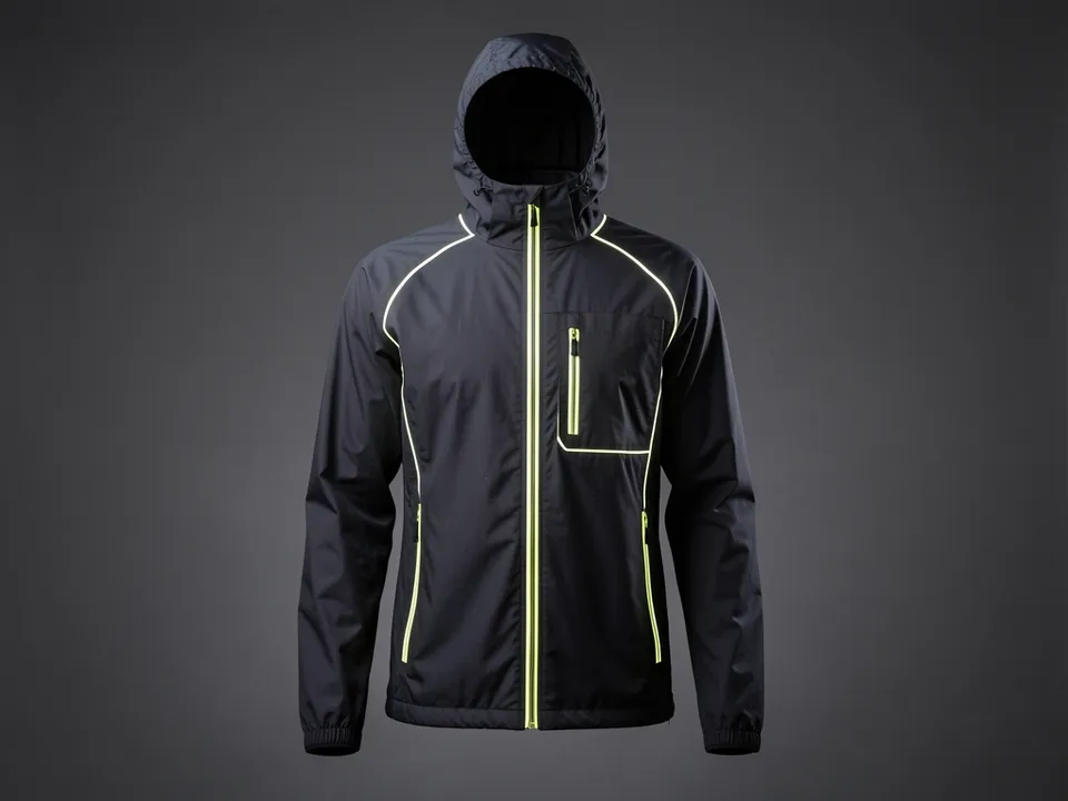 Reflective seam running shell